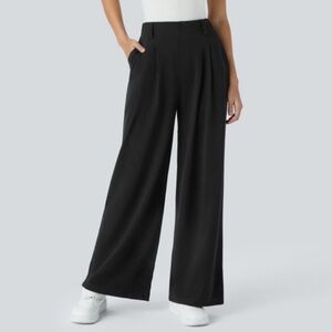 HALARA Flex High Waisted Wide Leg Waffle Work Pants